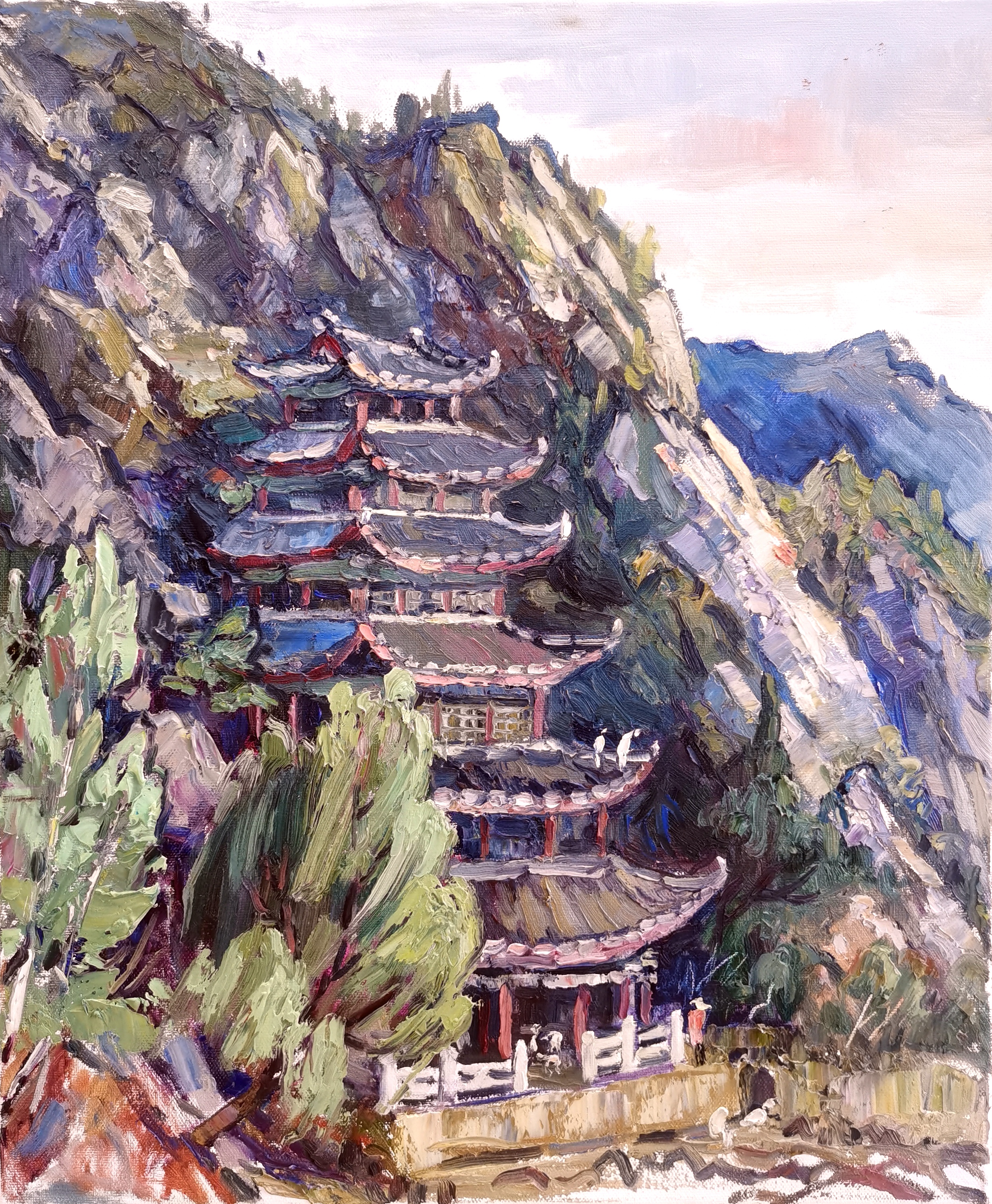 颂祖国爱迁安"主题美术作品展>此次展览共展出采风写生美术作品50余幅